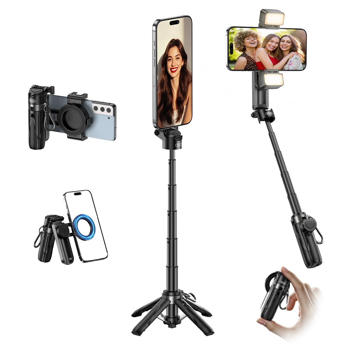 Amazon | For MagSafe 軽量 自撮り棒コンパクト スマホ カメラグリップ